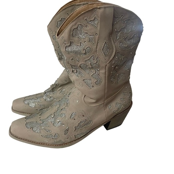 other Shoes - Women's Cowboy Western Style Boots Glitter Shimmer Size 7.5  Taylor Swift